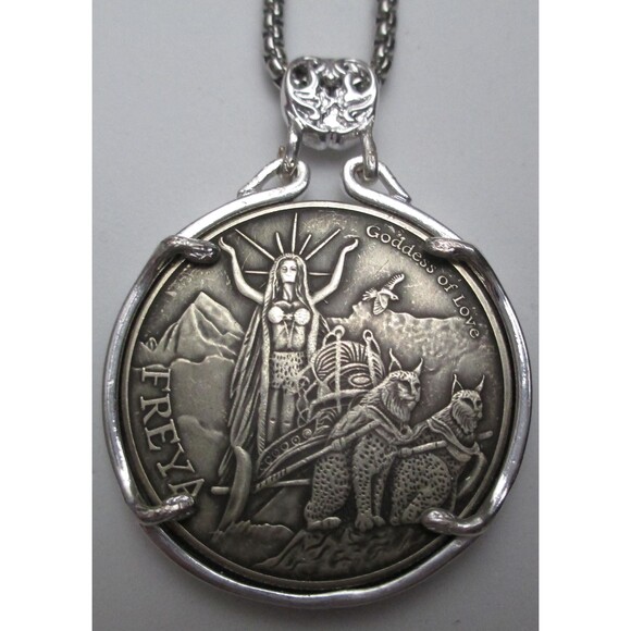 NEW-Freya & Odin Necklace, Two Necklaces in One-Norse Gods - Picture 3 of 9
